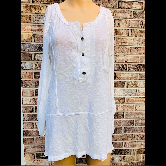 We The Free Free People White Tunic Shirt - Picture 1 of 5